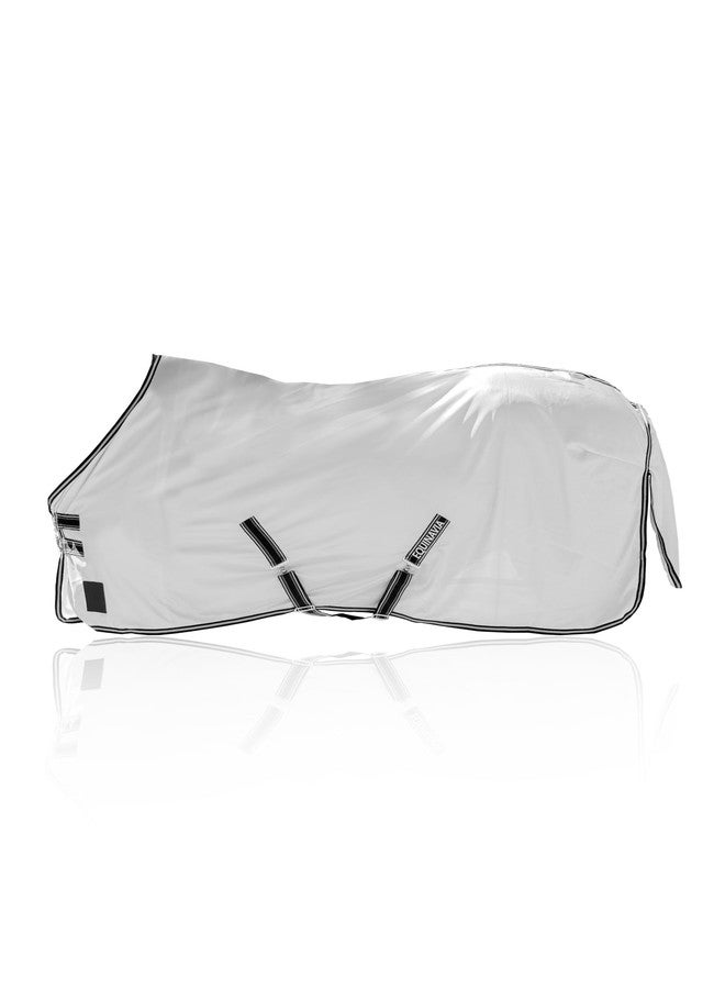 Equinavia Gard Horse Fly Sheet | UV Protection Mesh Fly Sheet for Horses | Lightweight Nylon Turnout Sheet Fly Sheets for Horses - Silver Gray - 84 in - Image 1